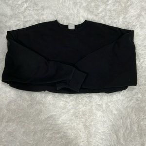 Pink Basic Black Sweatshirt